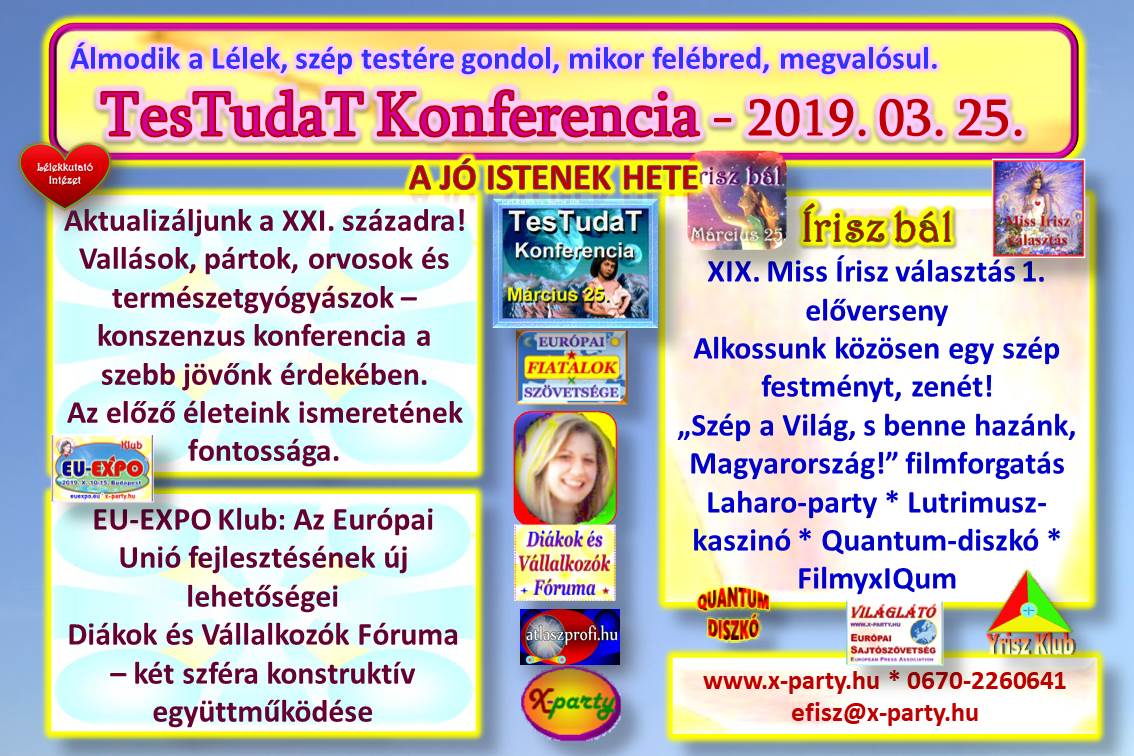 TesTudaT Konferencia és Írisz bál + Miss Írisz start - 2019-03-25